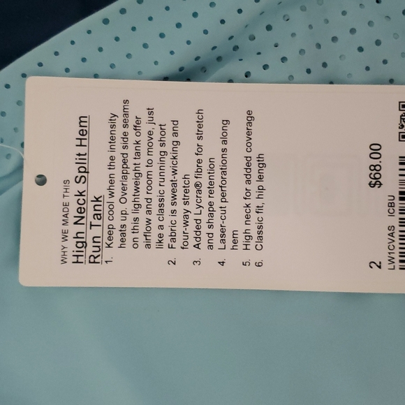 High neck split hem run tank ^.. - Picture 2 of 5